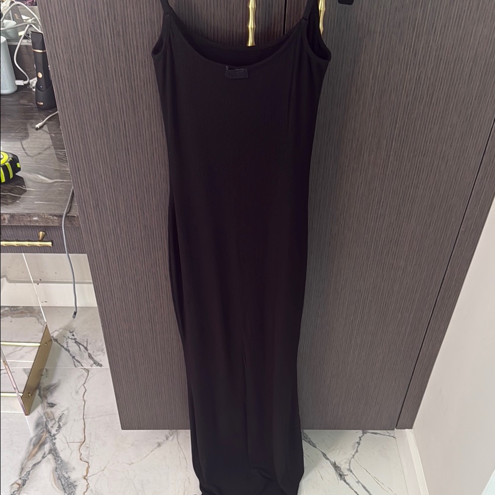 SKIMS Black Soft Lounge Long Slip Dress M - Picture 15 of 15